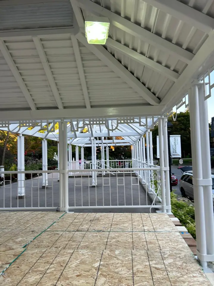 Hotel gazebo structure, finished