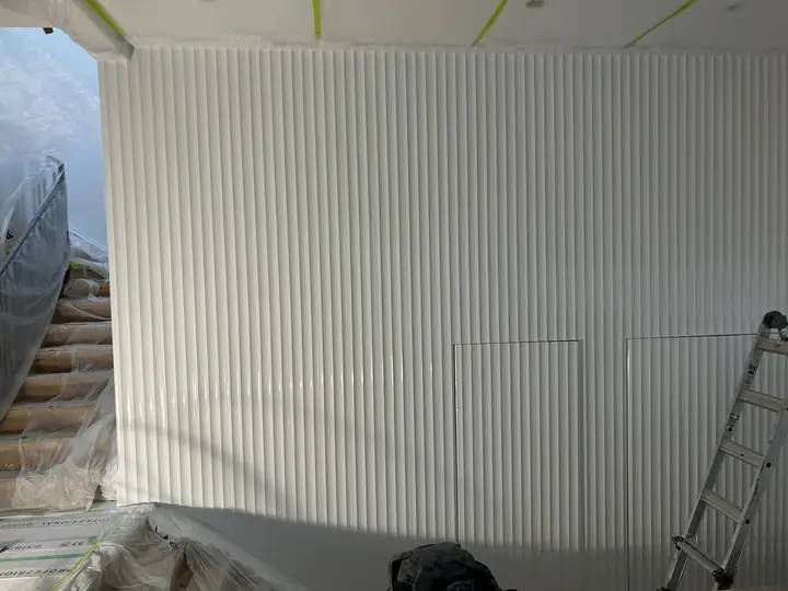 Wall prep in the hall